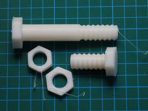 poor mans openscad screw library engineering nut parametric rod thread negative space 3d print model - Mito3D