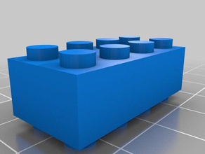 lego tijolo de face dupla 2x4 brinquedos construção personalizado 3d print model - Mito3D
