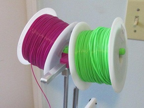 double spool holder printrbot 3d printer accessories filament printerbot simple metal spoolholder 3d print model - Mito3D