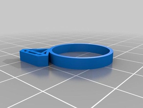 diamond ring - outline rings 3d print model - Mito3D