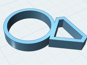 Diamant-ring - offenen Kontur Ringe 3d print model - Mito3D