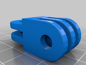 go pro double-2-triple rotated short coupling camera customized 3d print model - Mito3D
