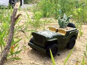 jeep flowerpot props 3d print model - Mito3D