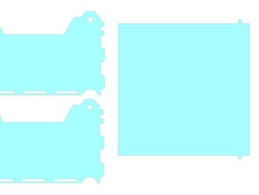 apilable caja de tapa abatible organización lasercut la el organizador 3d print model - Mito3D