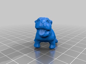 mini bulldog animaux chien spike 3d print model - Mito3D