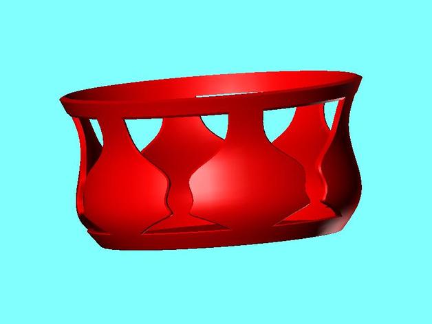 wine bottle coaster kitchen & dining 3D print model - Mito3D