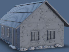 parametric miniature game stone house games customizable customizer procedural 3d print model - Mito3D