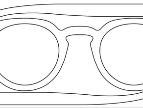 004 açık gözlük modeli moda 3d print model - Mito3D