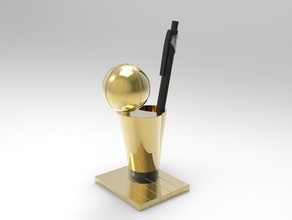 nba troféu caneta titular porta-ferramentas & caixas cesta basquete lápis porta-lápis 3d print model - Mito3D