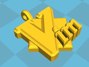 vim logo keychains 3d print model - Mito3D