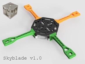 skyblade v10 quadcopter çerçeve r c araçlar drone 3d print model - Mito3D