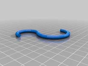 my customized simple s-hook round bar bathroom 3d print model - Mito3D