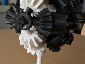 zahnradbaum - geartree mechanical toys brain gear toy 3d print model - Mito3D