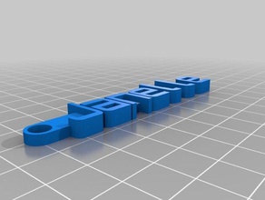 janelle key chain organization customized 3d print model - Mito3D