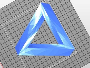 penrose triangle antichamber games 3d print model - Mito3D