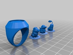 ring toppers johto starters set 3d printing 3d print model - Mito3D