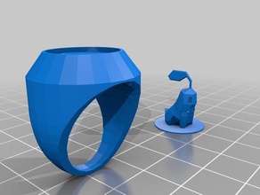 anel toppers chikorita conjunto A impressão 3d 3d print model - Mito3D