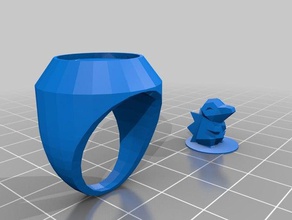 anneau de topper cyndaquil ensemble L'impression 3d 3d print model - Mito3D