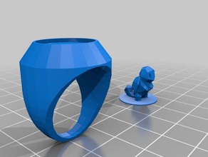 anillo de figuritas squirtle conjunto La impresión en 3d 3d print model - Mito3D