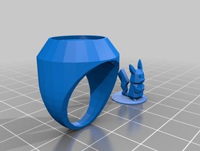 ring Topper pikachu gesetzt 3d-drucken 3d print model - Mito3D