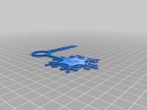 özelleştirilmiş blizzard mailable kar tanesi süsler benim kickstarter dekor 3d print model - Mito3D