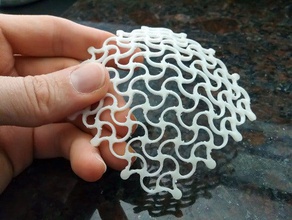 round auxetic surface metamaterial 3d print model - Mito3D