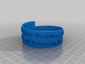 leave trail bracelet art customized 3d print model - Mito3D
