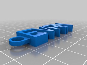 my customized message keychain evan organization 3d print model - Mito3D