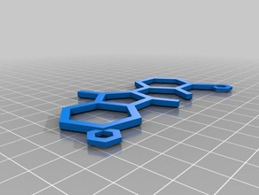 thalidomide molecule flattened bed jewelry 3d print model - Mito3D