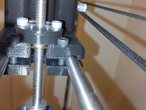 brass leadscrew nut adapter 3d printer parts mendelmax x-end 3d print model - Mito3D