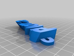 il mio personalizzato iamburny testo - nome keyfob portachiavi paloma organizzazione su misura 3d print model - Mito3D