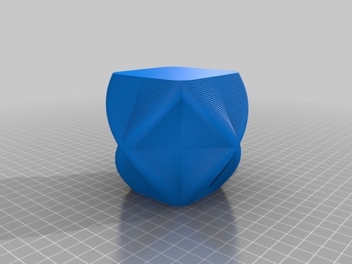 my customized rounded square vase customizer decor 3D print model - Mito3D