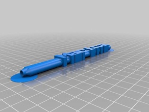 marina bic word pen only office customized 3d print model - Mito3D