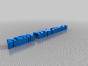 mon texte personnalisé porte-crayon les signes et logos 3d print model - Mito3D