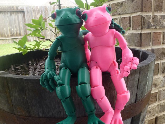 froggy gedruckte 3d-Kugel-Gelenk-Frosch-Puppe Spielzeug & Spiele artikuliert ball joint bjd doll Frosch 3D print model - Mito3D