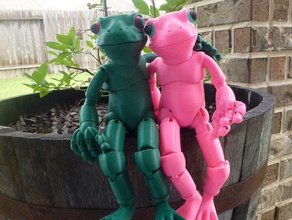 froggy gedruckte 3d-Kugel-Gelenk-Frosch-Puppe Spielzeug & Spiele artikuliert ball joint bjd doll Frosch 3d print model - Mito3D