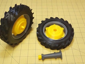 cubo de la rueda trasera juegos y juguetes juguete el tractor 3d print model - Mito3D