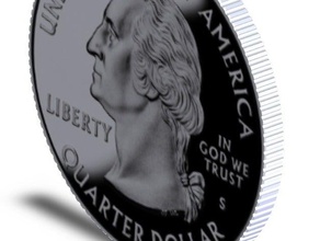 us quarter coin currency quarter 3d print model - Mito3D