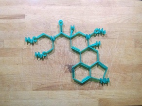 lysergic acid diethylamide biology lsd molecule structural formula 3d print model - Mito3D