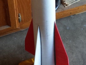 Tragfläche Rakete fin-durch-die-Wand-tabs hobby fin Raketentechnik rocket Flossen 3d print model - Mito3D