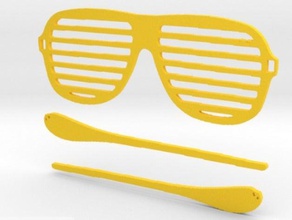 shutter shades glue required glasses funny novelty party 3d print model - Mito3D