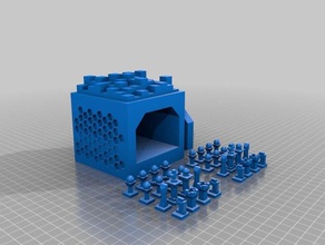portátil cubo de xadrez muito A impressão 3d hess mini em móveis 3d print model - Mito3D