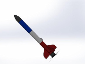 threaded rocket w interchangable parts models catchthewind estes rockets fly model 3d print model - Mito3D
