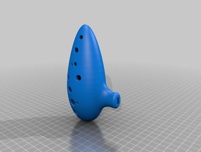basic working 12 hole ocarina music instrument playable 3d print model - Mito3D