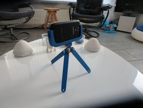 tripod samsung galaxy s4 mini mobile phone mount time lapse 3d print model - Mito3D