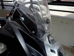 windshield mount kawasaki versys 650cc 2011 automotive motorcycle wellnut wellnuts 3d print model - Mito3D