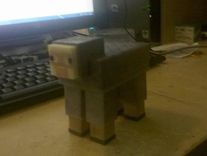 parametric minecraft sheep other 3d model openscad toy 3d print model - Mito3D
