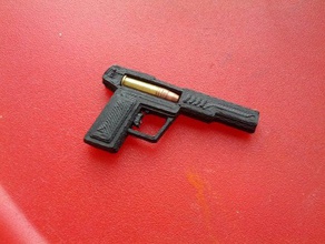 3d-gedruckte Pistole art Schlüsselanhänger 3d print model - Mito3D