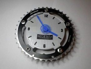fahrrad kettenblatt wanduhr bicicletta ingranaggio di un orologio office moto da parete 3d print model - Mito3D