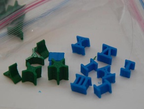 il rischio di pezzi stelle in numeri romani altri 3d gioco openscad parametrico giocattolo 3d print model - Mito3D